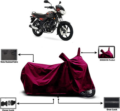 Amexride Two Wheeler Cover for Bajaj(Discover 125 DTS-i, Maroon)