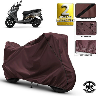 FBC Waterproof Two Wheeler Cover for Suzuki(Burgman Electric, Maroon)