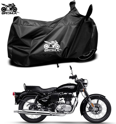 Oroma Waterproof Two Wheeler Cover for Royal Enfield(Classic 350, Black)