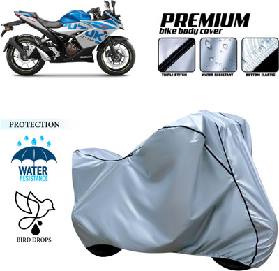 PAGORA Waterproof Two Wheeler Cover for Suzuki(Gixxer SF 250, Silver)