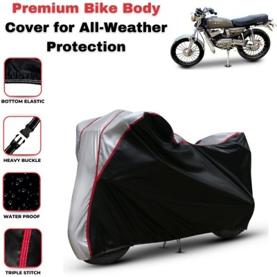 Autohaux Waterproof Two Wheeler Cover for Yamaha(RX 100, Silver, Black)