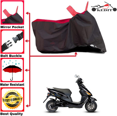AASHTIK MART Two Wheeler Cover for Hero(Electric, Red, Black)