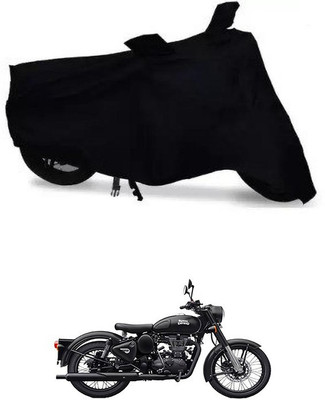 THE REAL ARV Waterproof Two Wheeler Cover for Royal Enfield(Classic Stealth Black, Black)