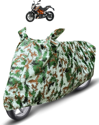 Auto Hub Waterproof Two Wheeler Cover for KTM(390 Duke, Green)