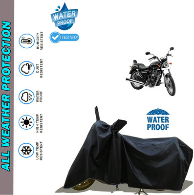 AutoGalaxy Waterproof Two Wheeler Cover for Royal Enfield(Thunderbird 500, Black)