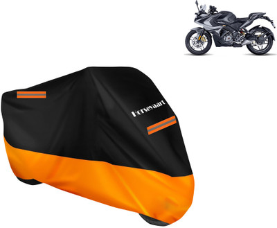 Horseyaart Waterproof Two Wheeler Cover for Bajaj(Pulsar RS200 BS6, Orange)