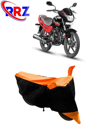 RRZ Waterproof Two Wheeler Cover for Hero(MotoCorp Glamour, Black, Orange)