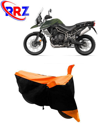 RRZ Waterproof Two Wheeler Cover for Triumph(Tiger 800 XCA, Black, Orange)