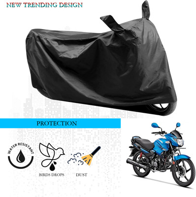 ANTHUB Waterproof Two Wheeler Cover for Hero(Glamour FI, Black)