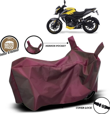 AASHTIK MART Two Wheeler Cover for Bajaj(Pulsar 200 NS DTS-i, Maroon)