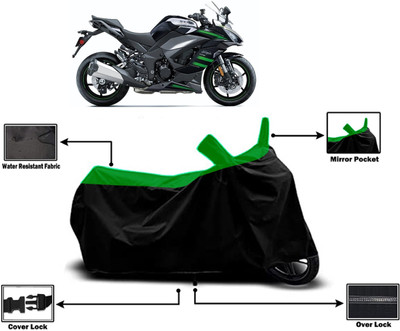 Amexride Two Wheeler Cover for Kawasaki(Ninja 1000 BS6, Green)