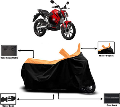 Amexride Two Wheeler Cover for Revolt(Motors RV 400 BS6, Orange)