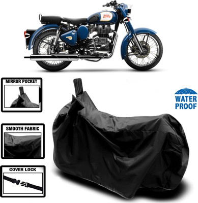 WMIZEXA Waterproof Two Wheeler Cover for Universal For Bike(Bullet, Black)