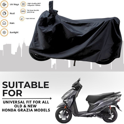 MADAFIYA Two Wheeler Cover for Honda(Grazia BS6, Black)