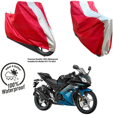 AUTOCAD Waterproof Two Wheeler Cover for Hero(Maestro Electric, Silver, Red)