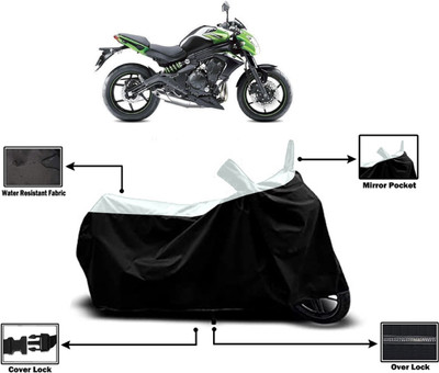 Amexride Two Wheeler Cover for Kawasaki(ER 6N, White)