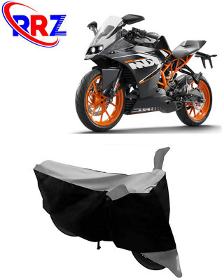 RRZ Waterproof Two Wheeler Cover for KTM(RC 200, Black, Grey)