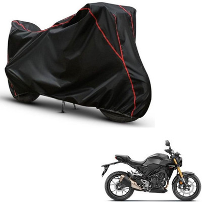 Love Me Two Wheeler Cover for Honda(CB300R, Black, Red)