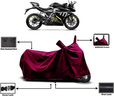 Amexride Two Wheeler Cover for CFMoto(250SR, Maroon)