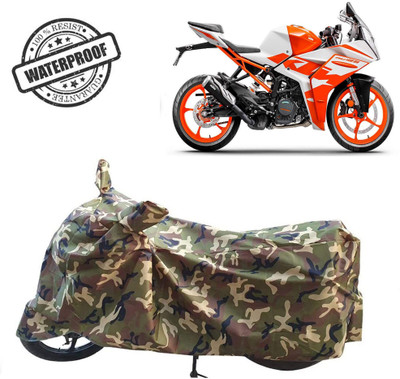ROYAL AUTO MART Waterproof Two Wheeler Cover for KTM(RC 125, Green, Multicolor)