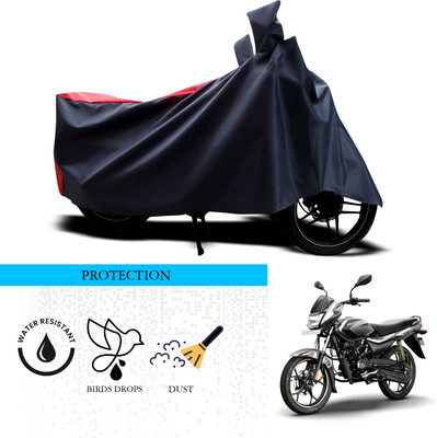 ANTHUB Waterproof Two Wheeler Cover for Bajaj(Platina 110, Black, Red)