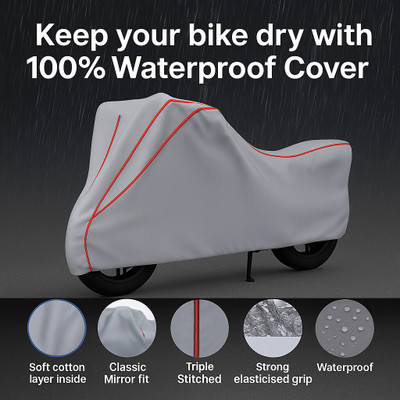 Auto Udaan Waterproof Two Wheeler Cover for Honda(Activa 125, Grey, Red)