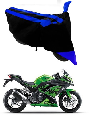 Furious3D Two Wheeler Cover for Kawasaki(Ninja 300, Blue, Black)