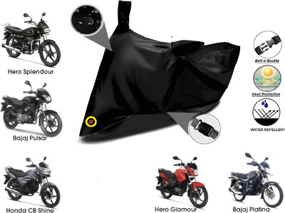 smwzxyu Waterproof Two Wheeler Cover for Hero, Bajaj(Black)
