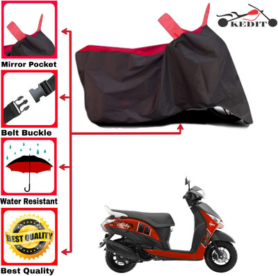 AASHTIK MART Two Wheeler Cover for TVS(Alpha, Red, Black)