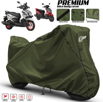 xodi Two Wheeler Cover for Yamaha(Ray Z BS6, Green, Black)