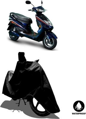Amexride Waterproof Two Wheeler Cover for Okinawa(Ridge Plus, Black)