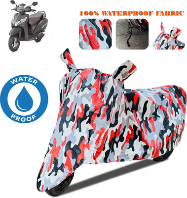 ANTHUB Waterproof Two Wheeler Cover for Honda(Activa 125, Red, White)