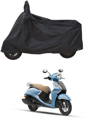 PAGORA Waterproof Two Wheeler Cover for Yamaha(Fascino 125 FI, Black)
