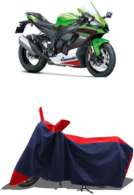 SUGASHRI Waterproof Two Wheeler Cover for Kawasaki(Ninja ZX-10R, Red, Blue)