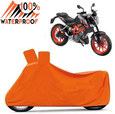 DeepShakshi AUTOMOTIVE Waterproof Two Wheeler Cover for KTM(200 Duke, Orange)