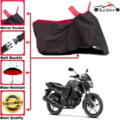 KEDIT Two Wheeler Cover for Yamaha(SZ-S, Red, Black)