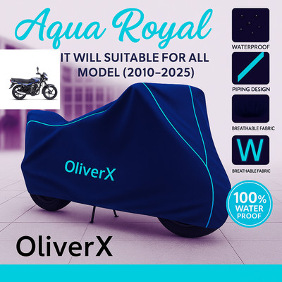 OliverX Waterproof Two Wheeler Cover for Bajaj(CT110, Blue, Red)