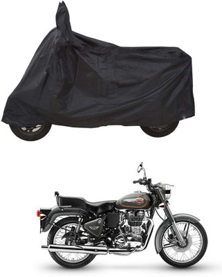 GOSHIV-car and bike accessories Waterproof Two Wheeler Cover for Royal Enfield(Bullet 500, Black)