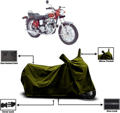 Amexride Two Wheeler Cover for Royal Enfield(Machismo 500, Green)