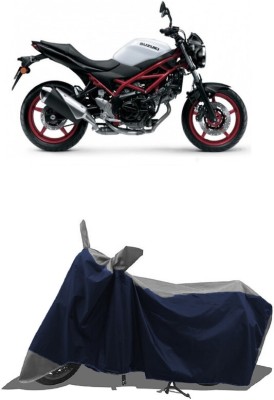 SUGASHRI Waterproof Two Wheeler Cover for Suzuki(SV650 BS6, Grey, Blue)