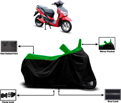 Amexride Two Wheeler Cover for Hero Electric(Electric Dash, Green)