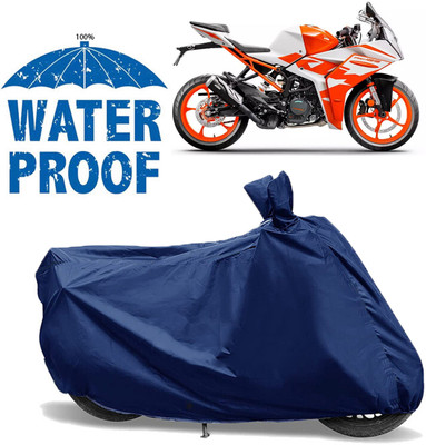 AUTOCAD Waterproof Two Wheeler Cover for KTM(RC 125 BS6, Blue)