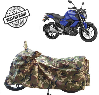 ROYAL AUTO MART Waterproof Two Wheeler Cover for Yamaha(FZ-S Fi Version 3.0, Green, Multicolor)