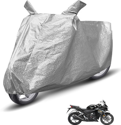 Auto Hub Waterproof Two Wheeler Cover for Honda(CBR 250R, Silver)