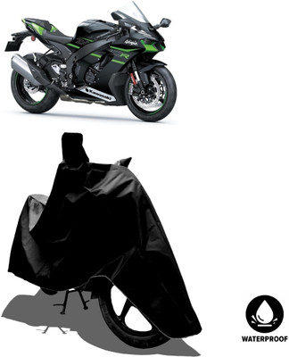 Amexride Waterproof Two Wheeler Cover for Kawasaki(Ninja ZX 10R BS6, Black)