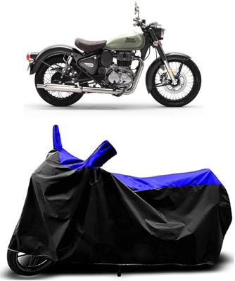 VESMEI Two Wheeler Cover for Royal Enfield(Classic 350, Blue)