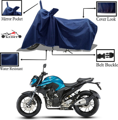 KEDIT Two Wheeler Cover for Yamaha(FZ S FI (V 2.0), Blue)