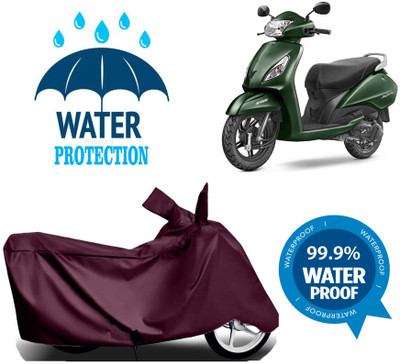 RTS COLLECTIONS Waterproof Two Wheeler Cover for TVS(Jupiter classic, Maroon)
