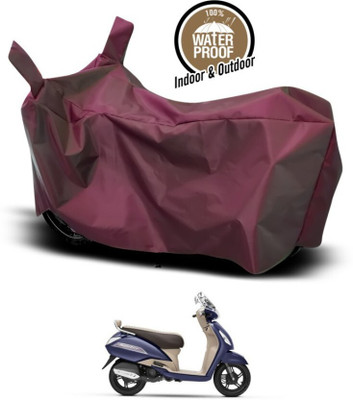 Mdstar Waterproof Two Wheeler Cover for TVS(Jupiter classic, Maroon)