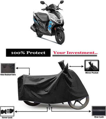 KEDIT Two Wheeler Cover for Honda(Dio, Black)